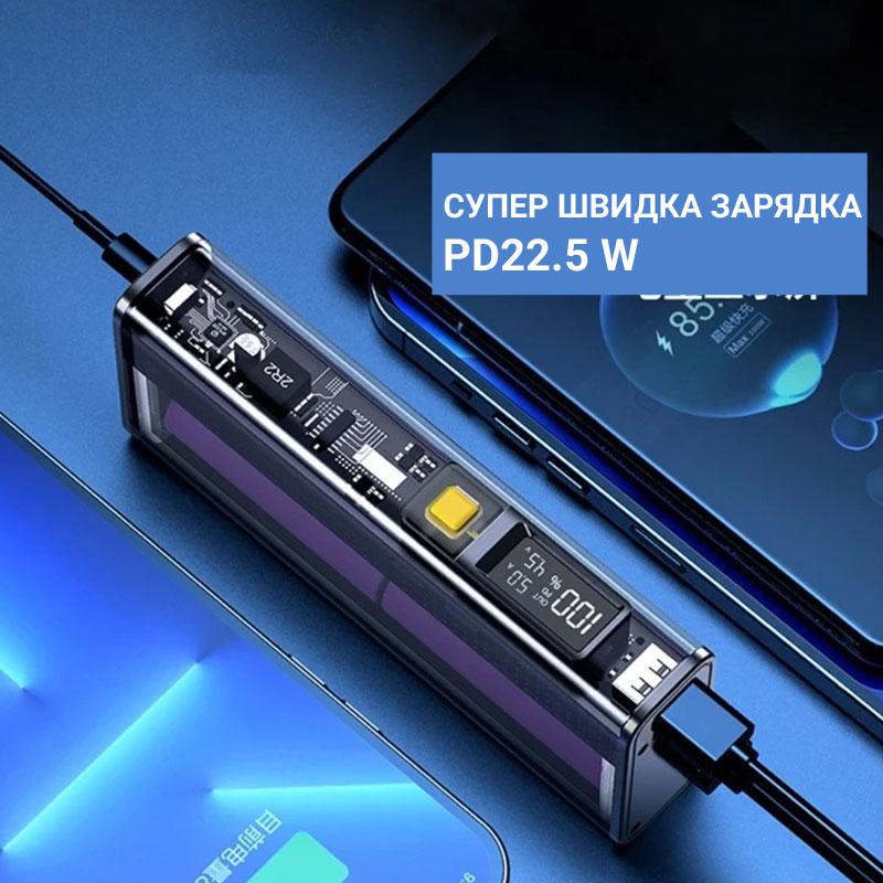 Повербанк Enrone Power QC/PD 22 W 22,5 W 20000 mAh Silver/Violet (11520734) - фото 7