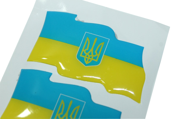 Наклейка рельєфна Flag UKRAINE 8х4 см 2 шт. - фото 3