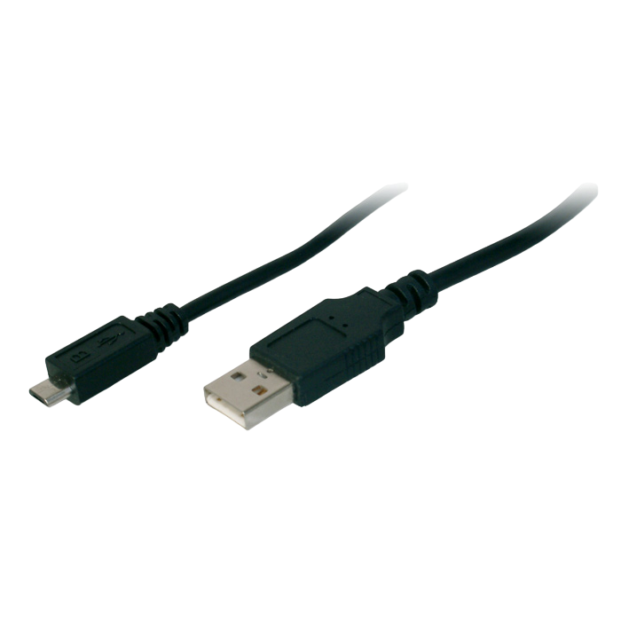 Кабель Digitus USB 2.0 AM-microB 1,8 м Чорний (ERC-AK-300127-018-S)