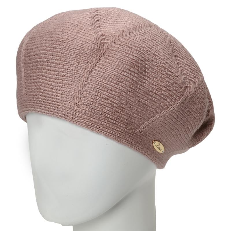 Берет жіночий Lirus Літа подвійний зимовий Пудровий (164115)