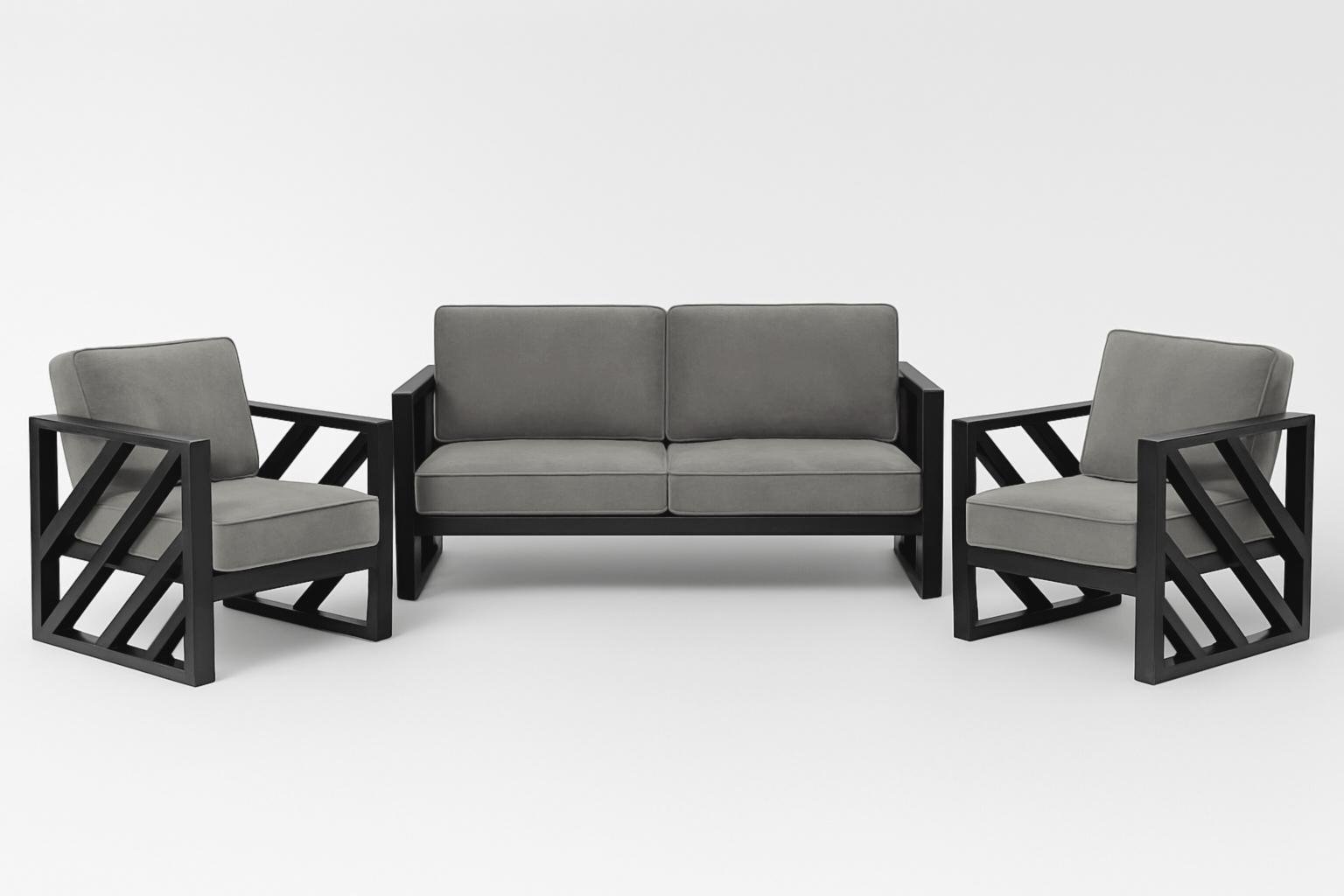 Комплект садовой мебели мягкой ТОБІ ШО Лаверо/S10 велюр 750х1600х700 мм Светло-серый/29 (28265783)