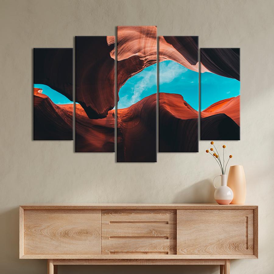 Картина природа Голубое небо над Каньоном Антилопы 187x119 см (A1133-5)