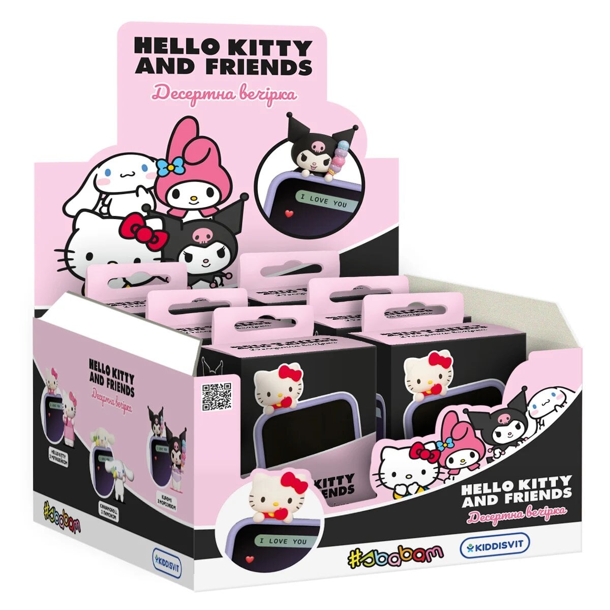 Дисплей коллекционных фигурок Hello Kitty Десертная вечеринка с липкой лентой 12 шт. (61/CN25-CDU)