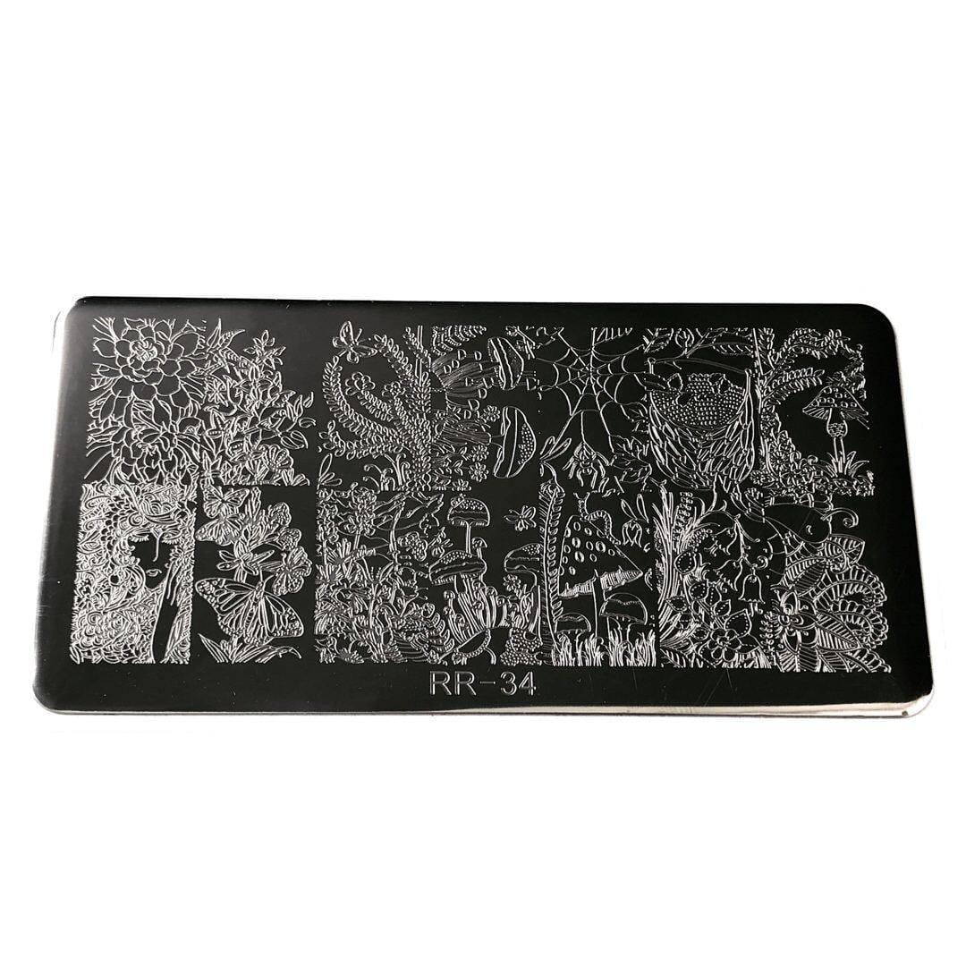 Пластина для стемпинга Richcolor Цветы RR-34
