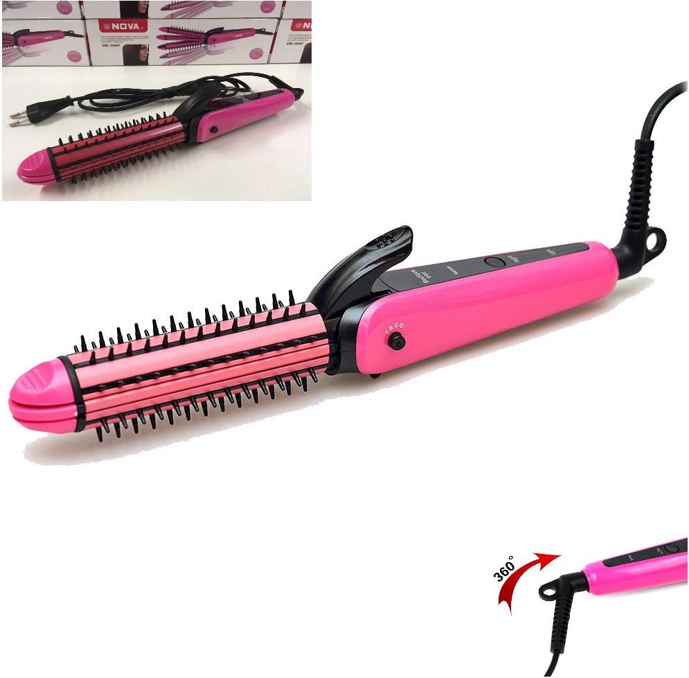 Плойка-утюжок гофре для волосся Nova NHC-8890 3в1 Рожевий (27731) - фото 5 Плойка-утюжок гофре для волосся Nova NHC-8890 3в1 Рожевий (27731) - фото 5