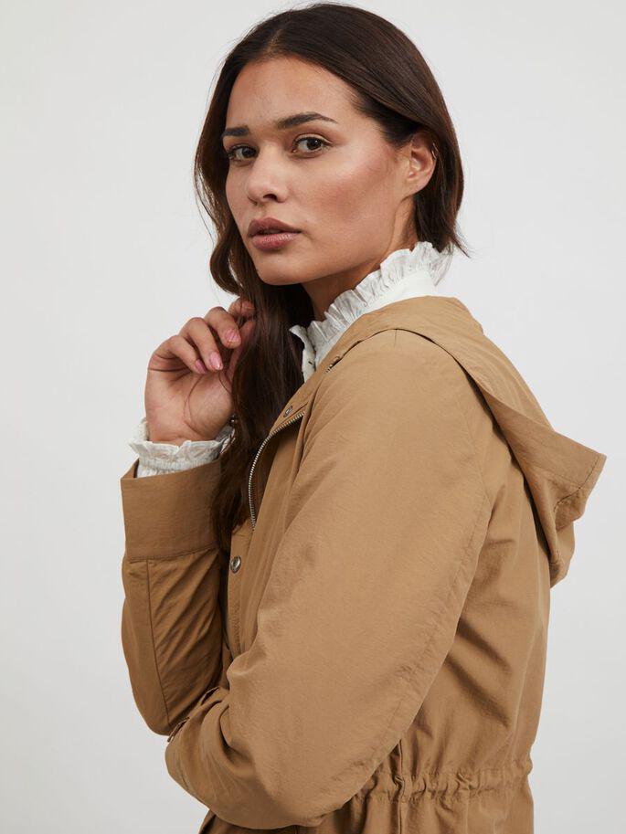 Плащ Vila M Бежевый (14067500b51) - фото 4 Плащ Vila M Бежевый (14067500b51) - фото 4