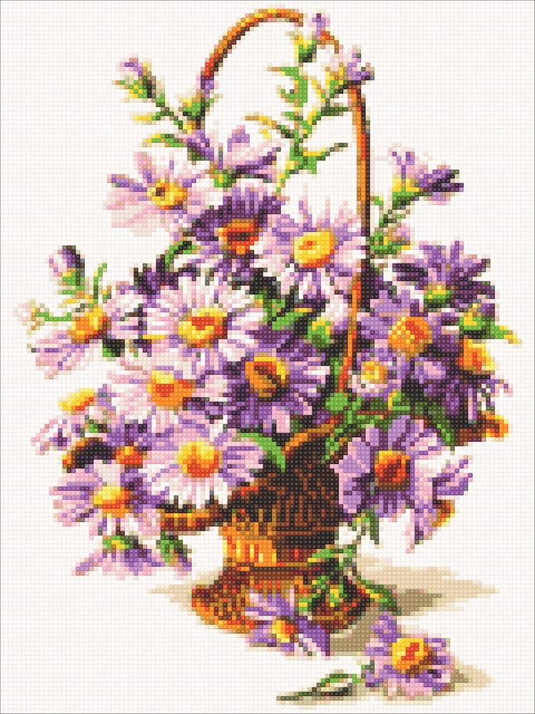 Алмазная мозаика Фиолетовые астры 30х40 см (DM.319)