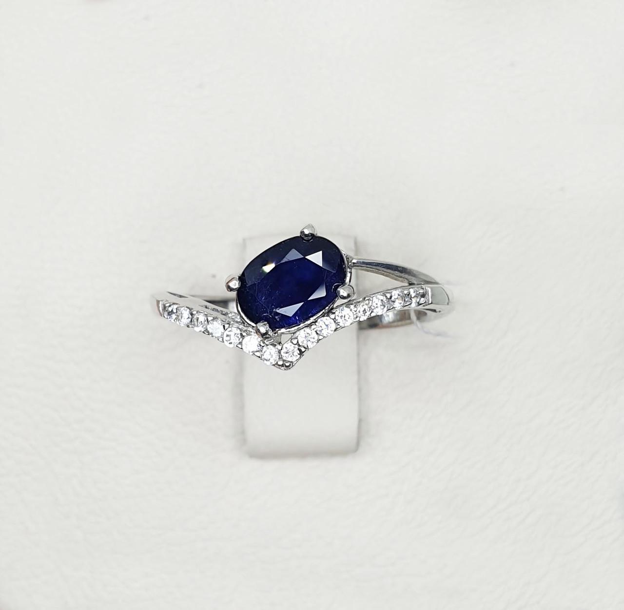 Кольцо серебряное с сапфиром р. 18.5 2,68 г (1401540038)