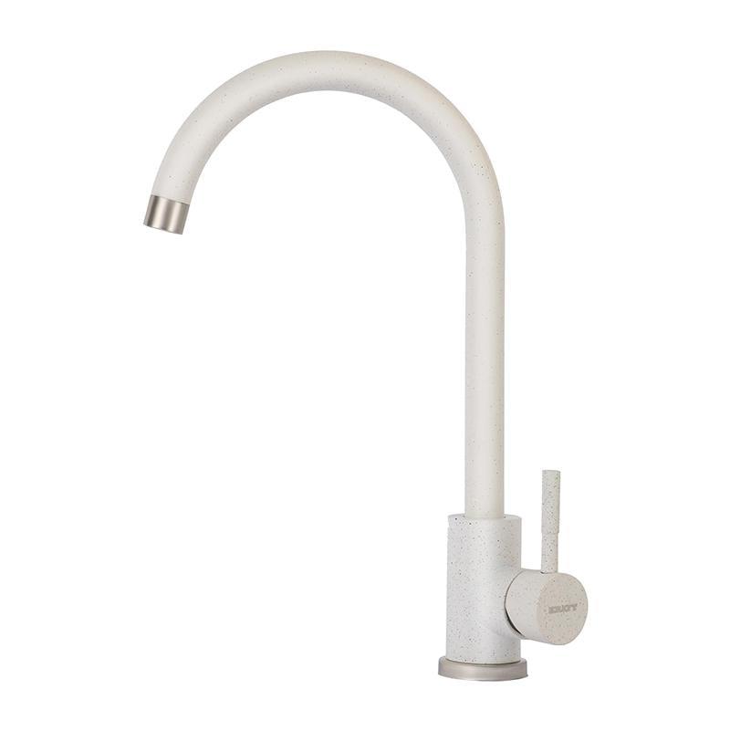 Смеситель кухонный Kraft 7001 White (21521)