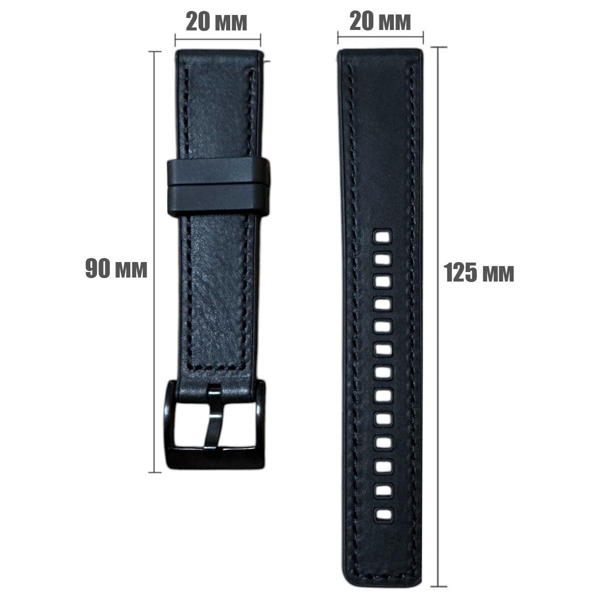 Ремешок Primolux Leather Silicone для часов Samsung Galaxy Watch Active/Active 2 Black (2700012928) - фото 6 Ремешок Primolux Leather Silicone для часов Samsung Galaxy Watch Active/Active 2 Black (2700012928) - фото 6