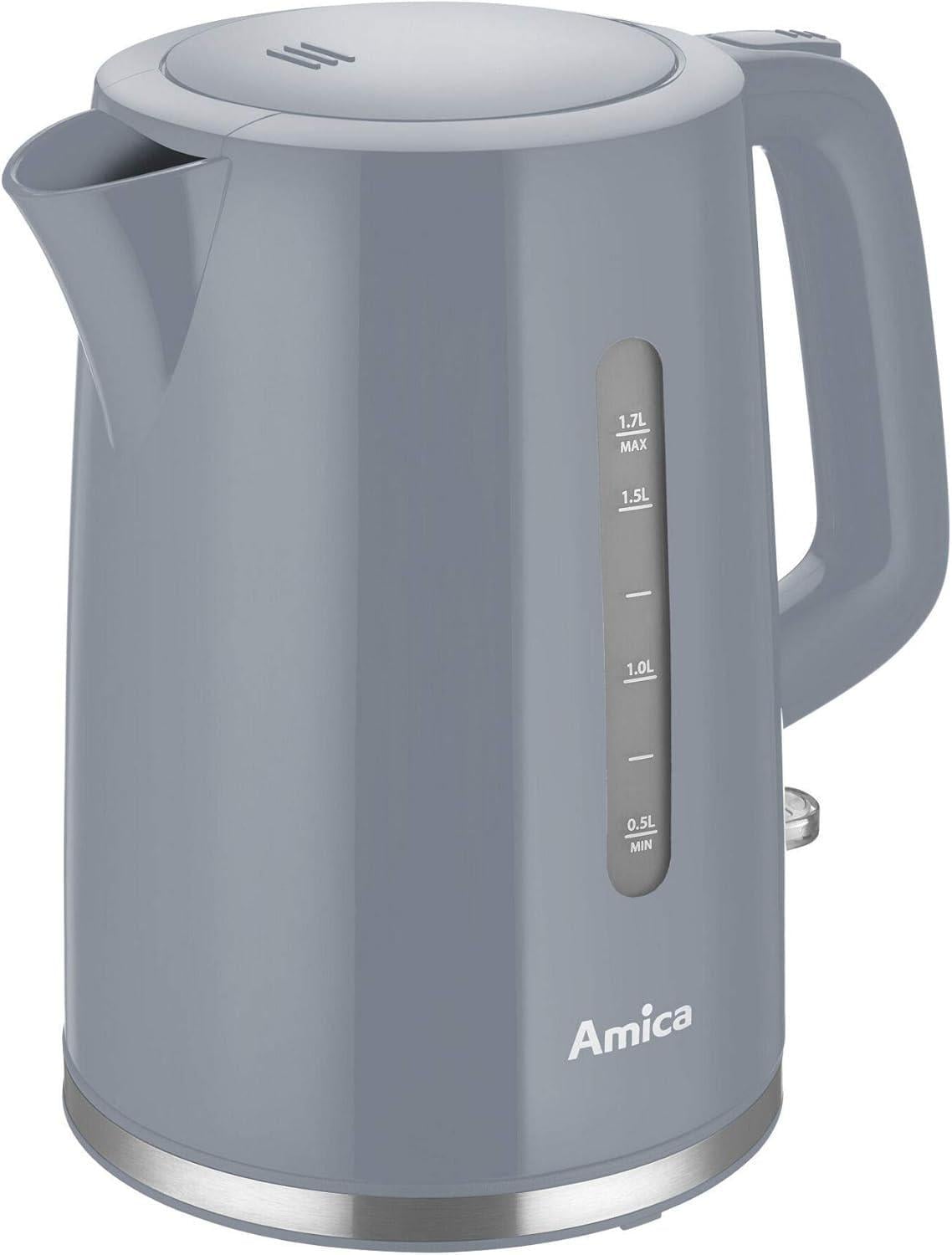 Електрочайник Amica KF1013 1,7 л з підсвічуванням 2200 Вт Сірий (33087631)