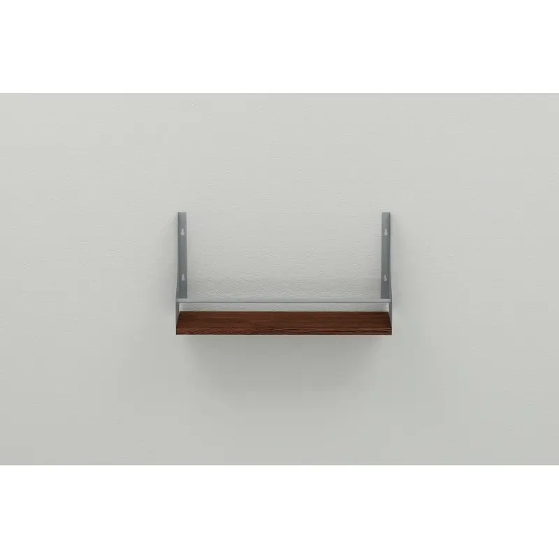 Полиця настінна Ferrum Decor Ізі ДСП/метал 260x500x150 мм Сірий/Венге (FRD-105467) - фото 2 Полиця настінна Ferrum Decor Ізі ДСП/метал 260x500x150 мм Сірий/Венге (FRD-105467) - фото 2