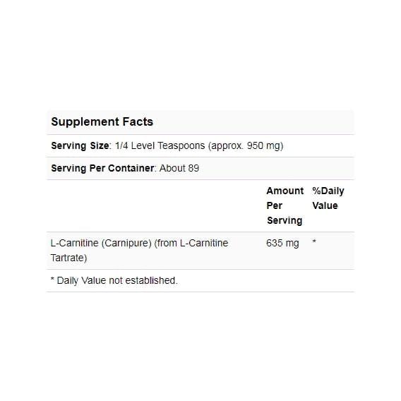 Карнітін NOW Foods L-Carnitine Pure Powder 3 oz 85 г 89 порцій NF0217 - фото 4