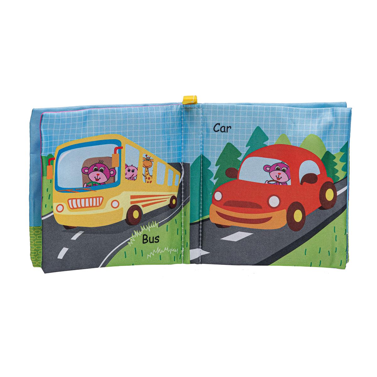 Мягкая развивающая книга Обезьянка тактильная Разноцветный