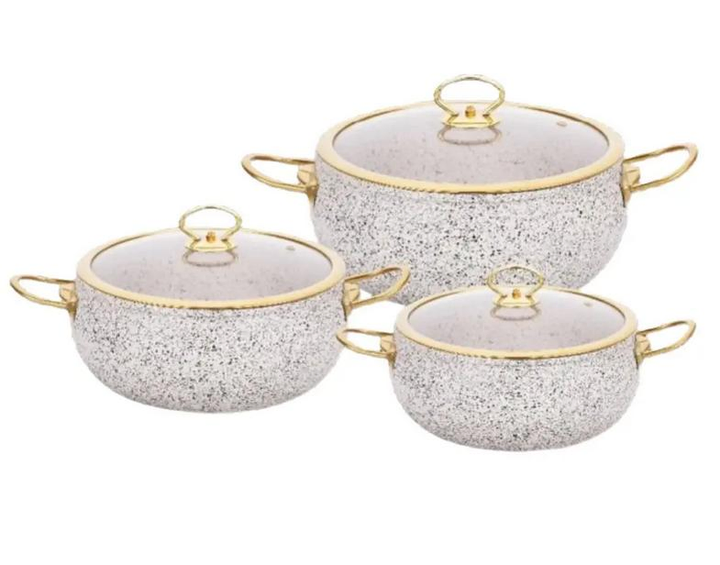 Набір посуду Edenberg EB-12921 з мармуровим антипригарним покриттям 6 пр. (ML-04493) - фото 2