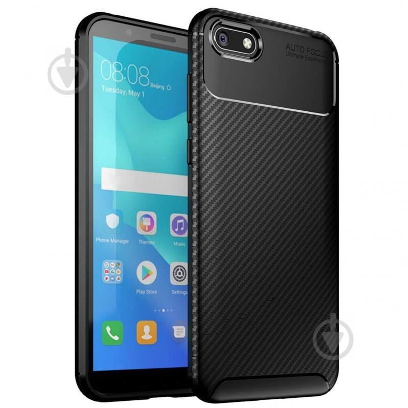 Чехол Carbon Case Huawei Y5 Prime 2018 / Enjoy 8e Черный (hub_vZDO40044)