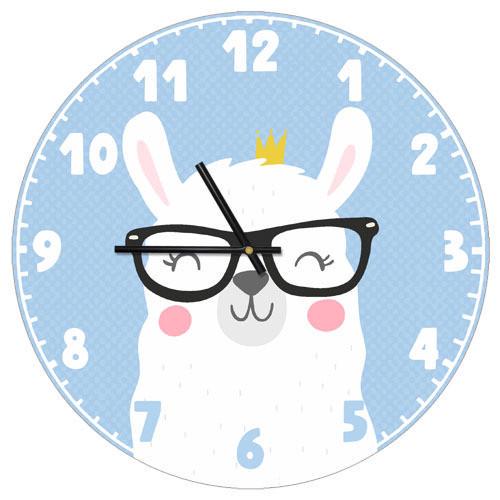 Часы настенные круглые Presentville Лама в очках 36 см (CHR P 20A001)