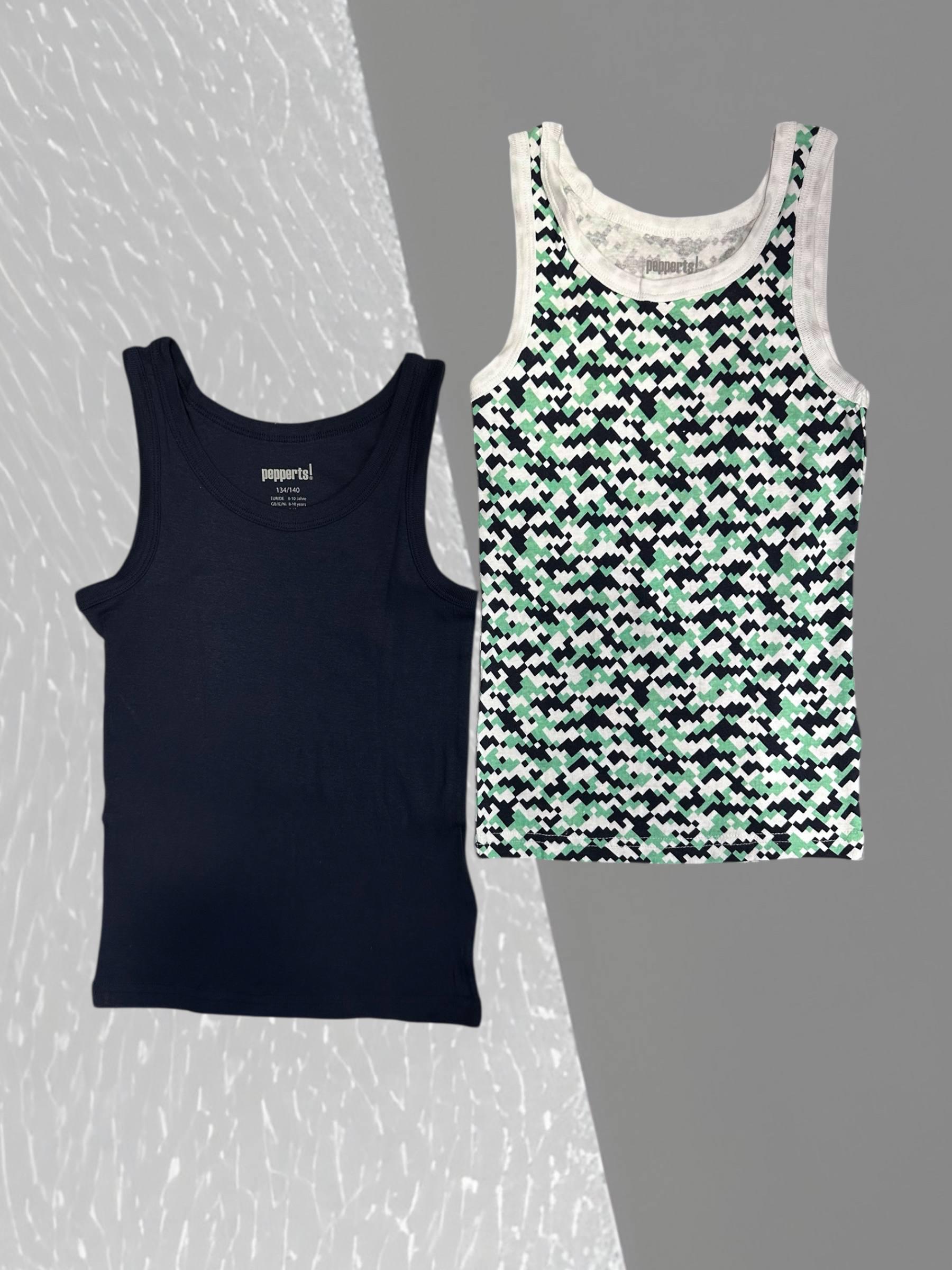 Майка Pepperts 2 шт. 10-12 лет 146-152 см Зеленый/Синий