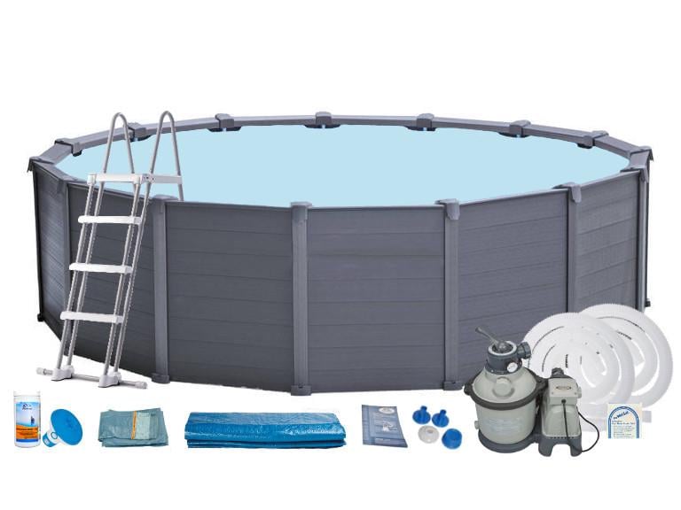 Бассейн каркасный Intex 26384 GRAPHITE PANEL POOL 478Х124 см (888874533)