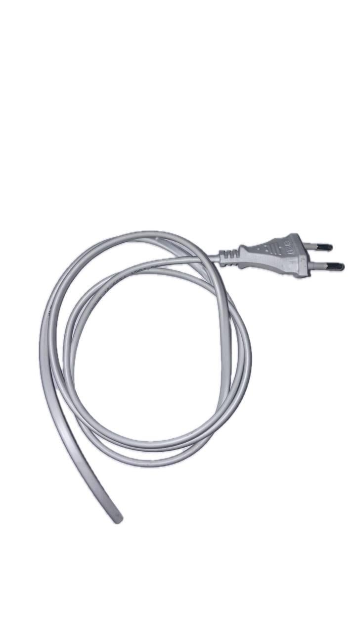 Шнур з плоскою вилкою 2 м Білий