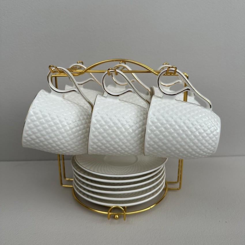 Чайний сервіз порцеляновий S&T 15222-00 Селія на металевій стійці 200 мл/блюдце 13,7 см 12 пр. (2657805359) - фото 5 Чайний сервіз порцеляновий S&T 15222-00 Селія на металевій стійці 200 мл/блюдце 13,7 см 12 пр. (2657805359) - фото 5