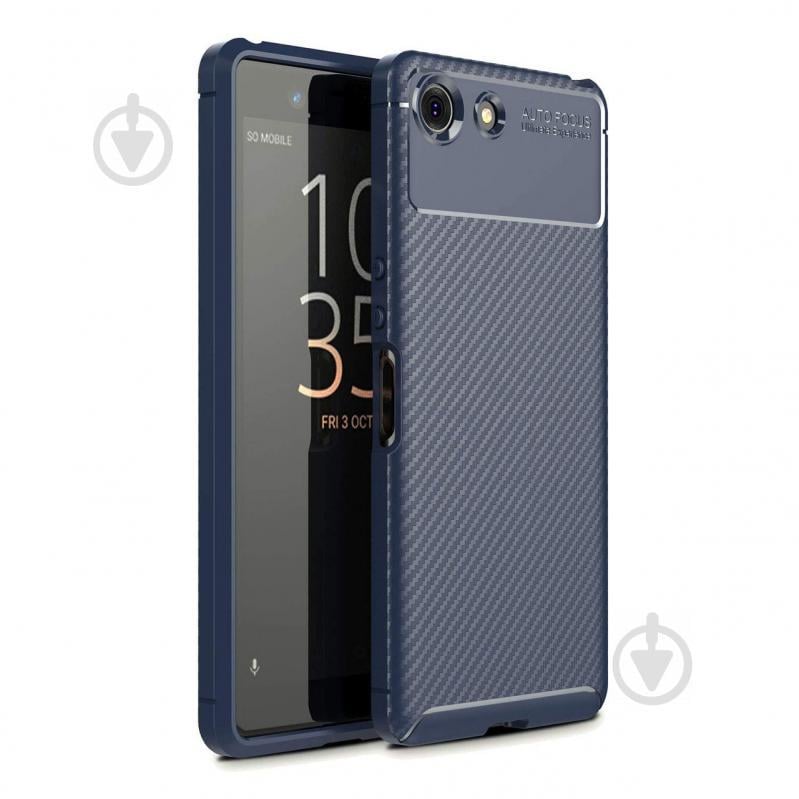 Чехол Carbon Case Sony Xperia Ace Синий (hub_zRVe20627)