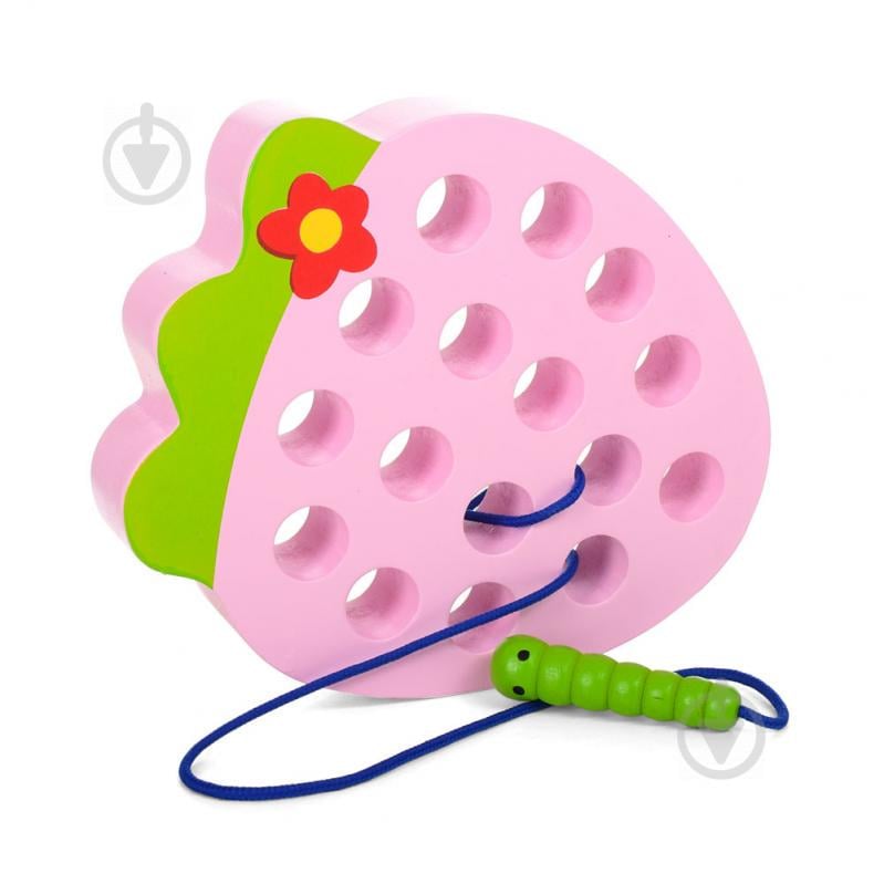 Деревянная игрушка Шнуровка Клубничка (df.MD1228-4)