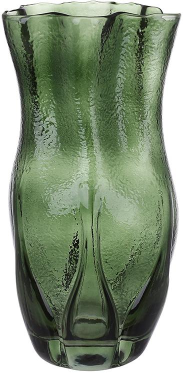 Ваза стеклянная Бутон Розы 29 см темно-зеленый