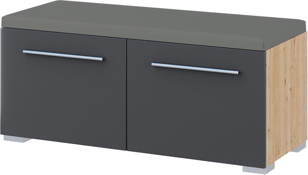 Тумба 2ДМ Бьянко 2-дверная мягкая Графитовый Тумба 2ДМ Бьянко 2-дверная мягкая Графитовый