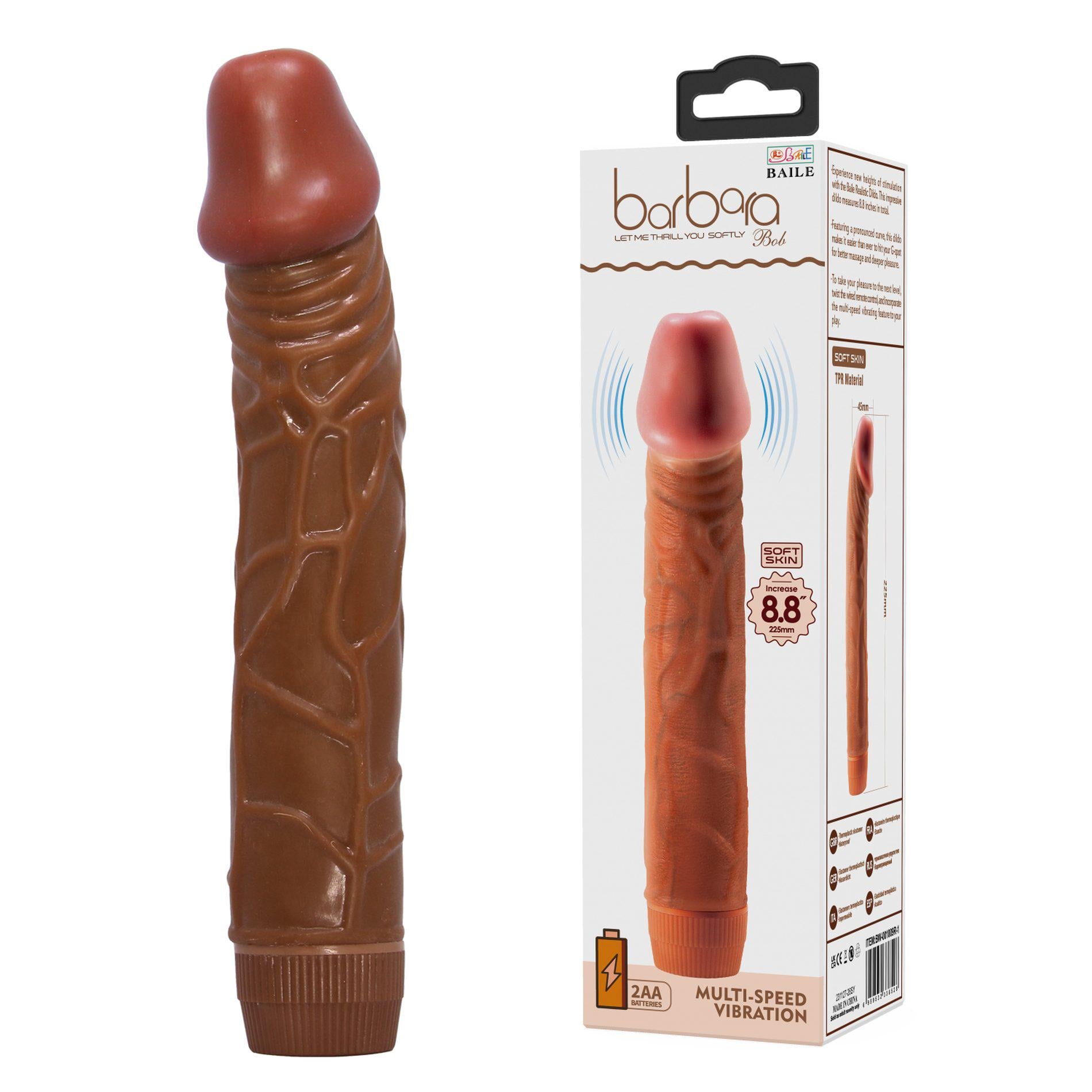 Вибратор LyBaile Barbara Bob 22,5 см Brown