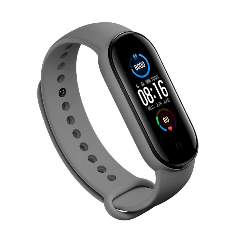 Силиконовый ремешок BeCover для Xiaomi Mi Smart Band 5/Mi Smart Band 6 Gray (705066)