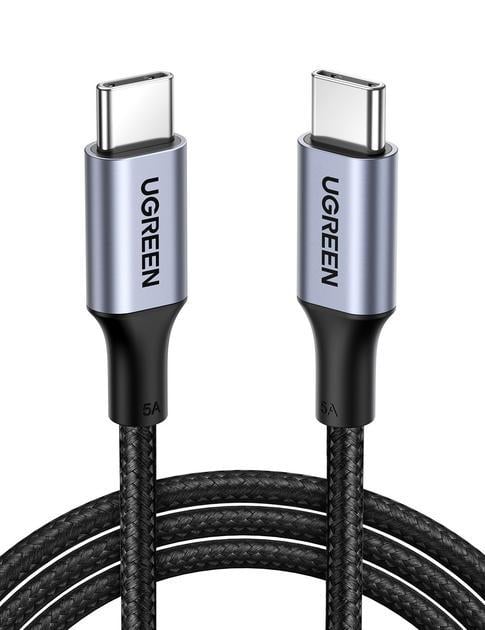 Кабель UGREEN US316 USB-C to USB-C 100W QC4.0 PD3.0 5A 3 м Black (90120)