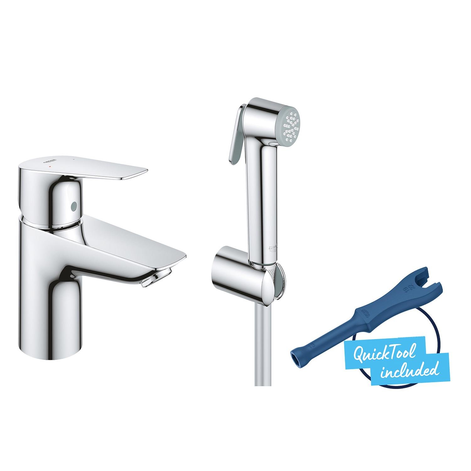 Смеситель для гигиенического душа Grohe QuickFix StartEdge CV030591 на умывальник Хром (159170) - фото 5