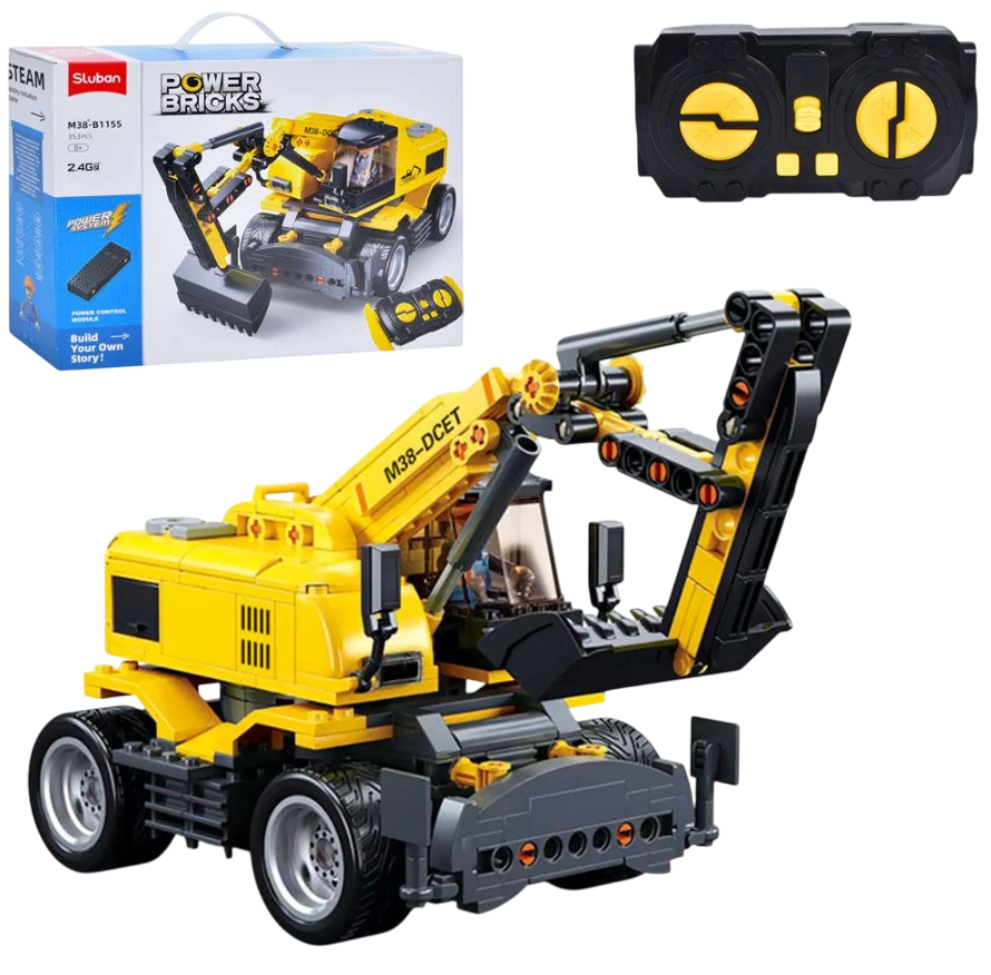 Конструктор Екскаватор M38-B1155 на радіокеруванні 353 дет. 38x29x10 см (MTT-183201)