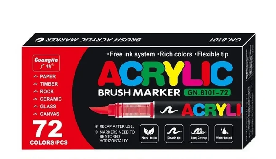 Маркеры кисти акриловые GuangNa GN.8101 72 шт. (2709404232)