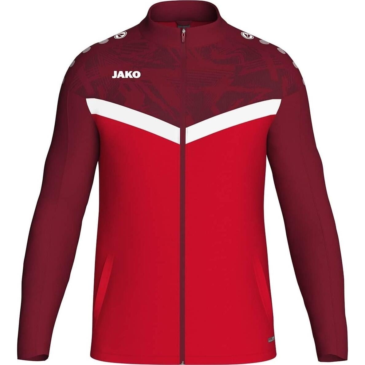 Олимпийка детская Jako ICONIC 164 см Красно-бело-бордовый (9324-103)