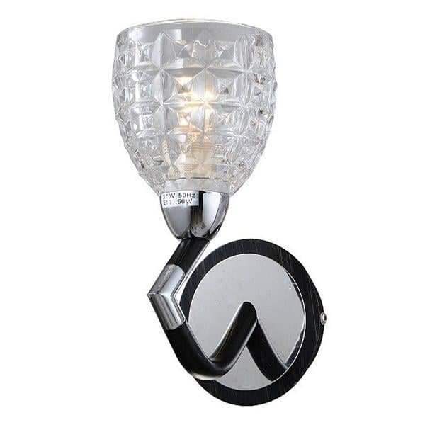 Бра Flora з фігурним плафоном зі скла Чорний (NN014/1W)