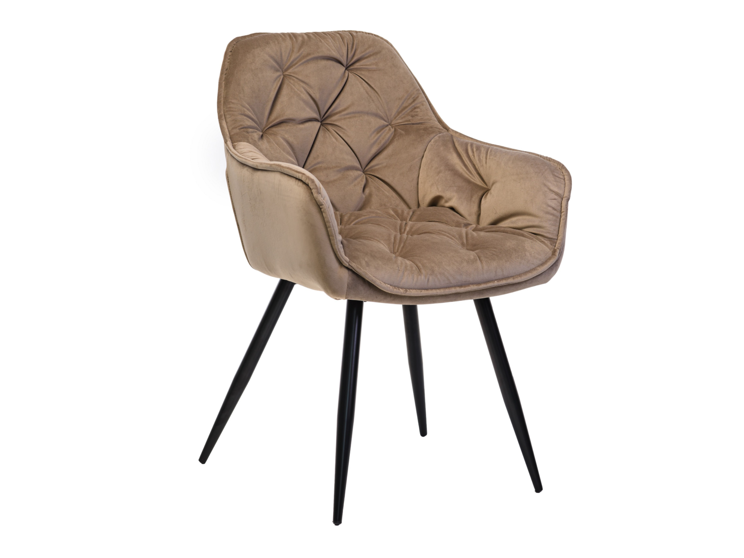 Стілець обідній Vetro Капучино велюр/Чорний (M-65) - фото 1