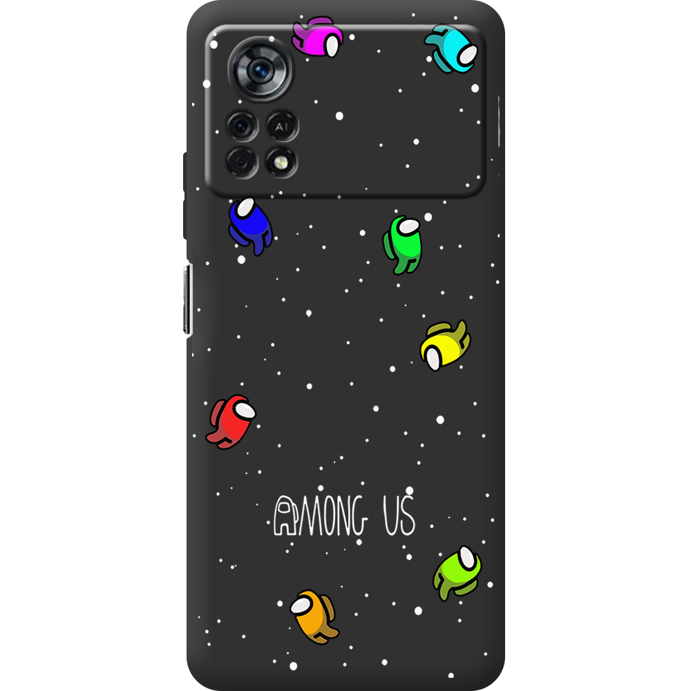 Чехол BoxFace Xiaomi Poco X4 Pro 5G Among Us Invisible Черный силикон (44305-bk76-44306)