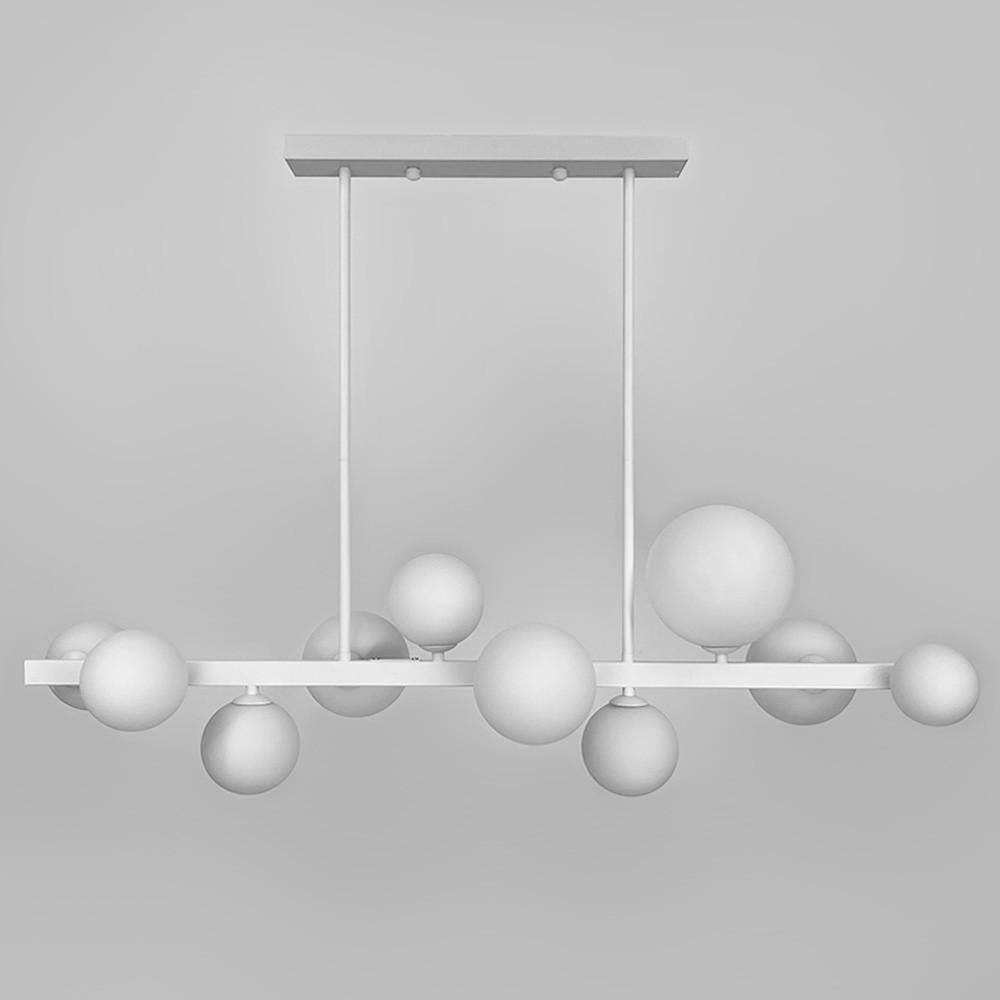 Люстра удлиненная молекула на 10 плафонов 95 см Белый (AT 32/10L WT+WT) Люстра удлиненная молекула на 10 плафонов 95 см Белый (AT 32/10L WT+WT)