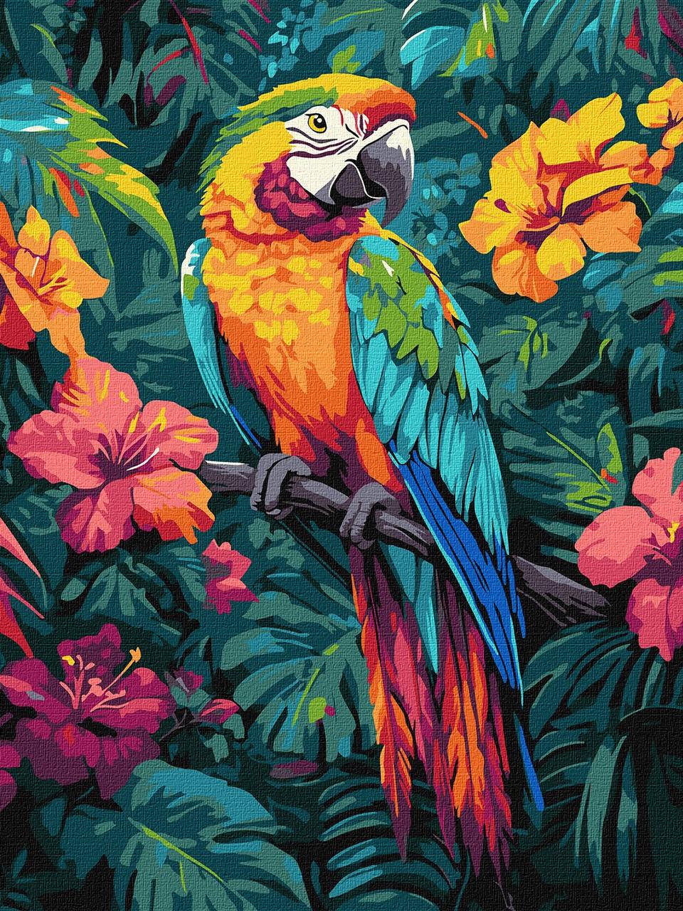 Картина по номерам Ideyka Тропическая птица 30х40 см (2824290149) Картина по номерам Ideyka Тропическая птица 30х40 см (2824290149)