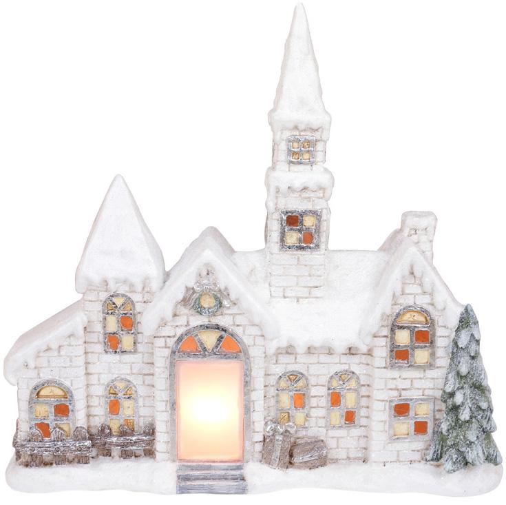 Декоративный Старый замок с Led-подсветкой 50,5х16х43,5 см керамика (BD-711-398)