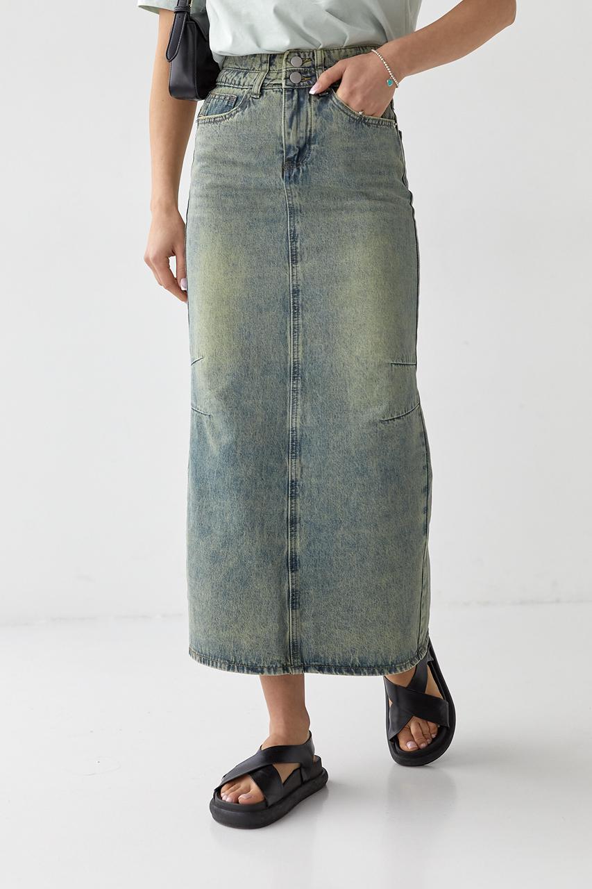 Юбка-макси в винтажном стиле XL Зеленый (10347503)