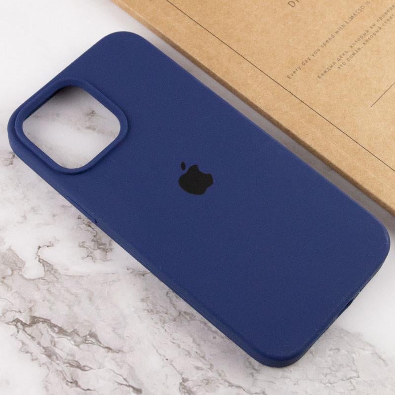 Силіконовий Чохол Накладка Silicone Case для iPhone 14 Темно-синій - фото 3