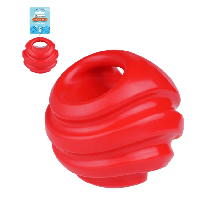 Іграшка для собак плаваюча BronzeDog FLOAT Силовий м'яч L 11 см Червоний (1R0500) - фото 3 Іграшка для собак плаваюча BronzeDog FLOAT Силовий м'яч L 11 см Червоний (1R0500) - фото 3