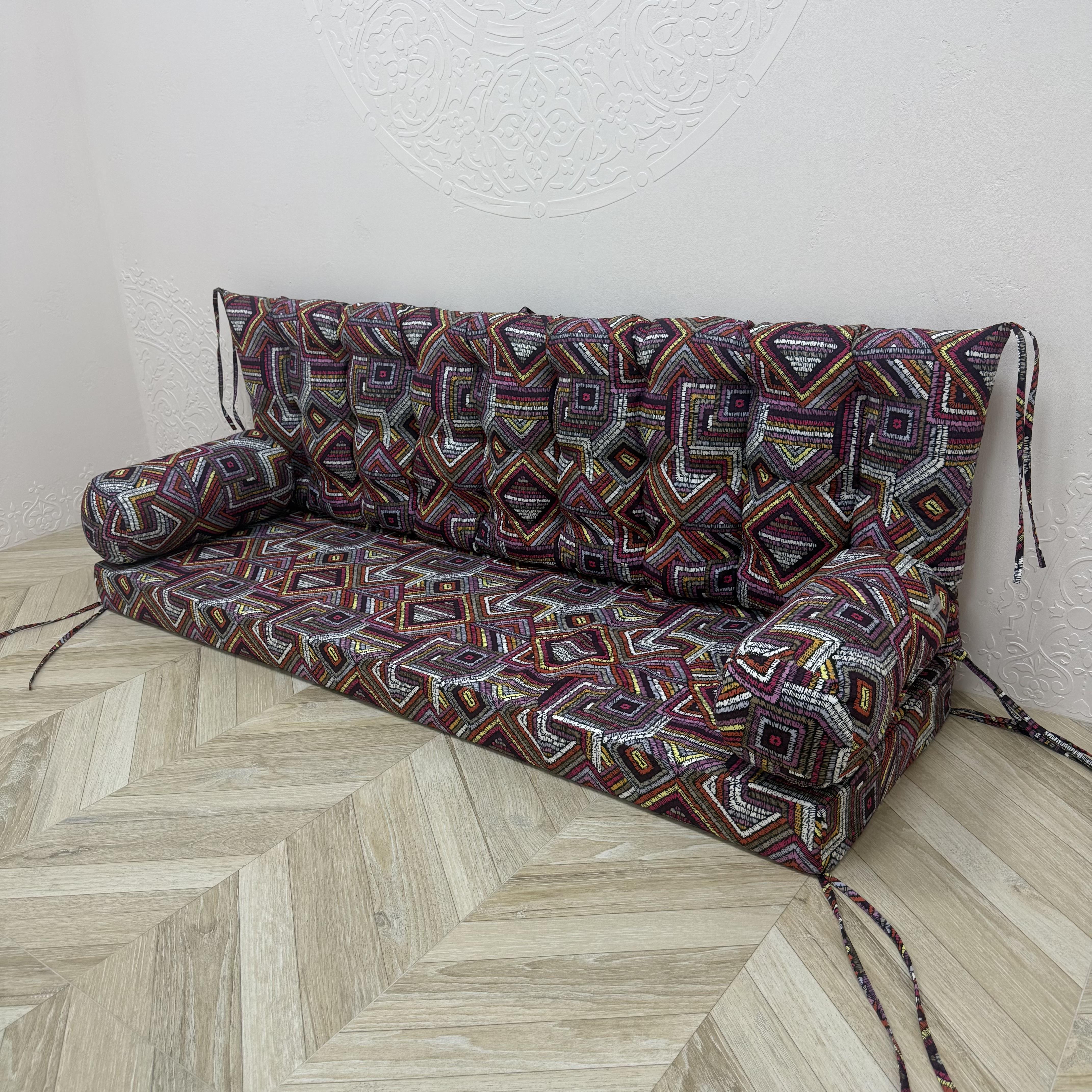 Матрас комбинированный с валиками Comfort Home Labirint на поддоны/качели/каркасы/садовую мебель панама 120х60х40х10 см