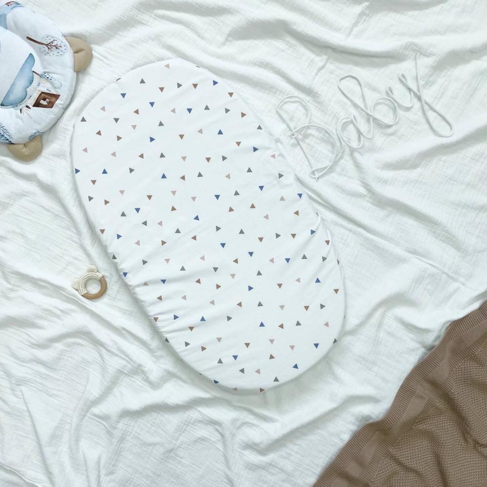 Простыня на резинке в коляску Треугольники 45х80 см (971) Простыня на резинке в коляску Треугольники 45х80 см (971)