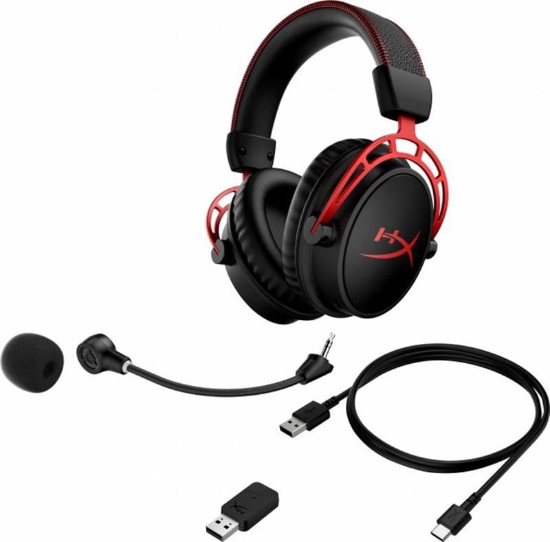 Гарнитура беспроводная HyperX Cloud Alpha Wireless накладна с микрофоном USB Type-C Black (4P5D4AA) - фото 6