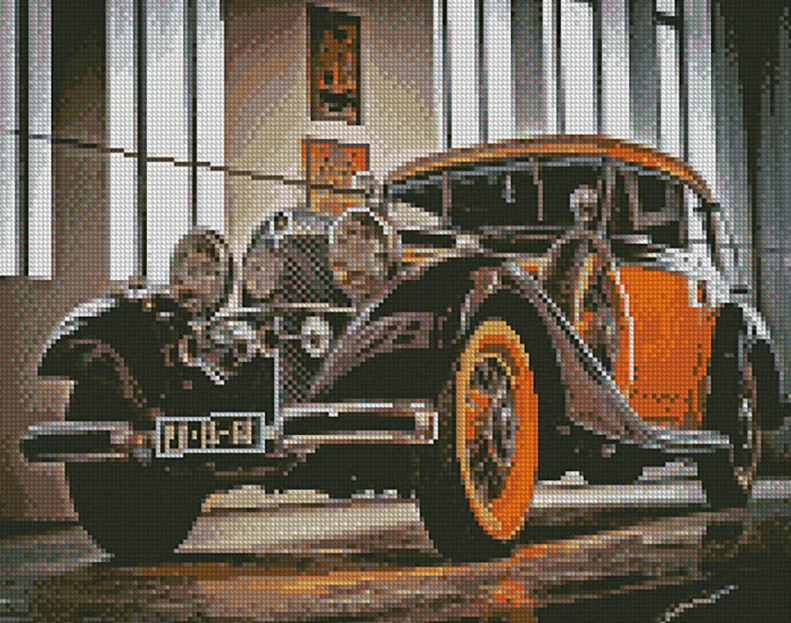 Алмазная мозаика Strateg Старинное авто 40х50 см (FT30407)