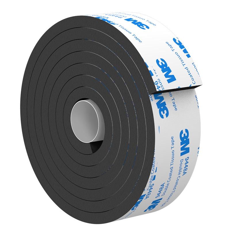 Защитная лента на ножки стульев столов и диванов самоклеящаяся рулон 2 смх1 м Черный R9591 (R9591)